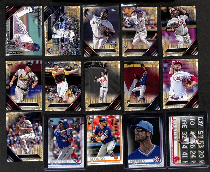 Lot of (3) Complete Sets - 2017 Topps, 2016 Topps Update, 2019 Topps Series 2 w. Inserts, Parallels, Autographs (Judge, Tatis, Seager Rookies)