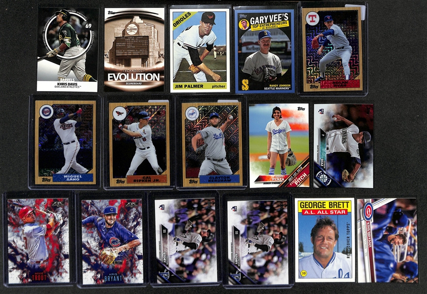 Lot of (3) Complete Sets - 2017 Topps, 2016 Topps Update, 2019 Topps Series 2 w. Inserts, Parallels, Autographs (Judge, Tatis, Seager Rookies)