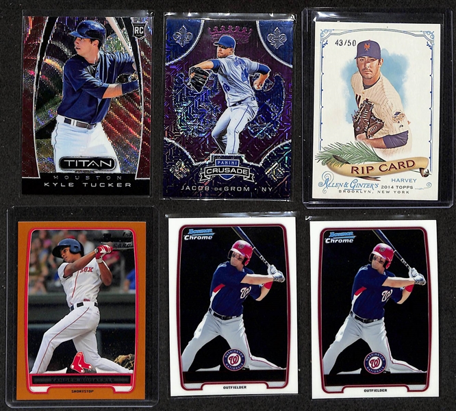 Baseball Card Bulk Lot (3 Row Box) w. 2019 Topps Update Complete Set, 2012 Bowman Complete Set, (16) Autographs + Relics, +