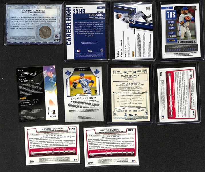 Baseball Card Bulk Lot (3 Row Box) w. 2019 Topps Update Complete Set, 2012 Bowman Complete Set, (16) Autographs + Relics, +