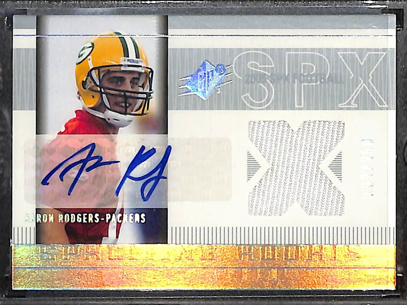 2005 Upper Deck SPx NFL Rookie SPXciting Autograph Rookie Cards (31 of 33 Cards in the Set) w. Aaron Rodgers SGC 9.5, Alex Smith SGC 9.5, +