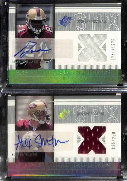 2005 Upper Deck SPx NFL Rookie SPXciting Autograph Rookie Cards (31 of 33 Cards in the Set) w. Aaron Rodgers SGC 9.5, Alex Smith SGC 9.5, +