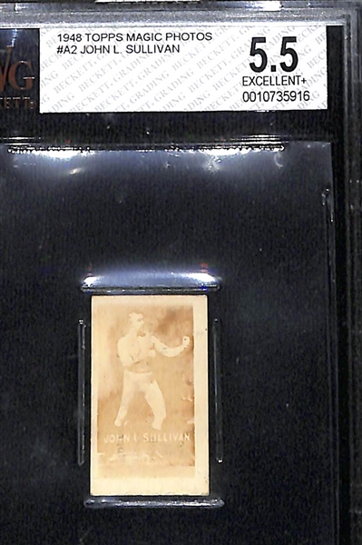 Lot of (4) 1908-1946 Graded Boxing Cards w. 1924 Willard's Chocolate John L. Sullivan SGC 4