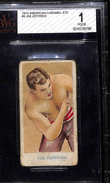 Lot of (4) 1908-1946 Graded Boxing Cards w. 1924 Willard's Chocolate John L. Sullivan SGC 4