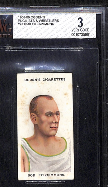 Lot of (4) 1908-1946 Graded Boxing Cards w. 1924 Willard's Chocolate John L. Sullivan SGC 4