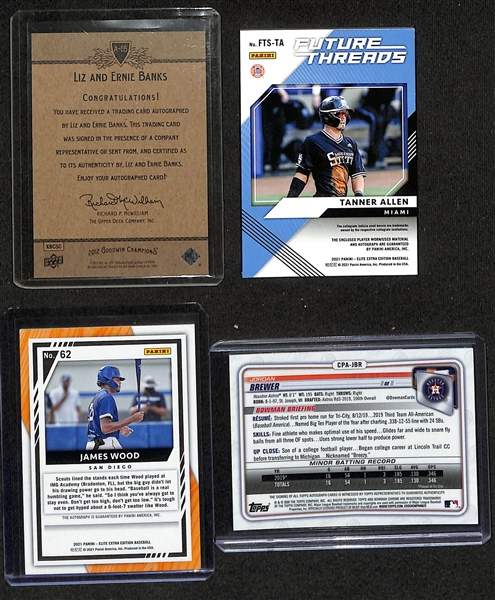 Baseball Card Collection (5 Row Box) w. (91) Autographs + Relics, Complete + Partial Sets, +