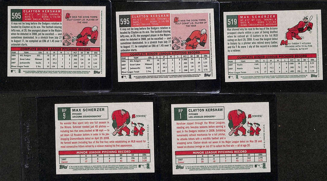 2008 Topps Heritage Baseball Complete Set w. Short Print Backs (Kershaw + Scherzer Rookies)