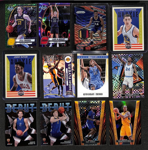 Basketball Card Bulk Lot (2 Row Box) w. Rookies, Inserts, Autographs, Relics, +