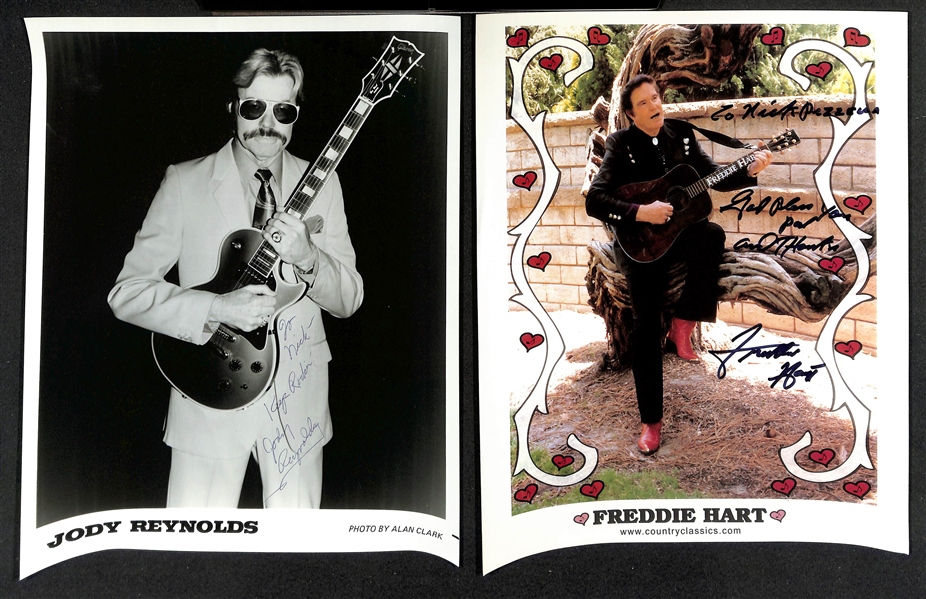 Lot of (10) Signed Country Music Photos (many personalized) w. Lee Greenwood, Alan Jackson, Boxcar Willie (JSA Auction Letter)