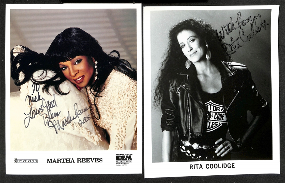 Lot of (9) Signed Female Singer Photos (many personalized) w. Crystal Gayle, Delle Reese (JSA Auction Letter)