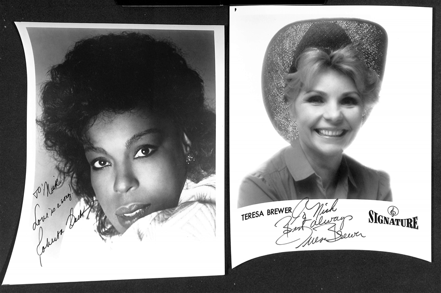 Lot of (9) Signed Female Singer Photos (many personalized) w. Crystal Gayle, Delle Reese (JSA Auction Letter)