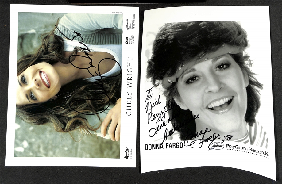 Lot of (12) Signed Female Singer Photos (many personalized) w. Alanis Morissette &  Bonnie Raitt (JSA Auction Letter)