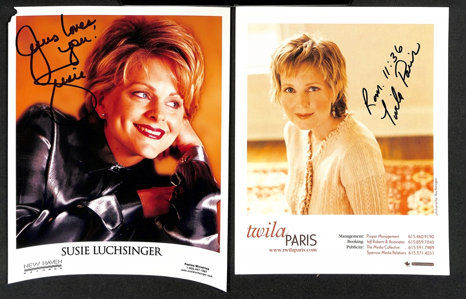 Lot of (12) Signed Female Singer Photos (many personalized) w. Alanis Morissette &  Bonnie Raitt (JSA Auction Letter)