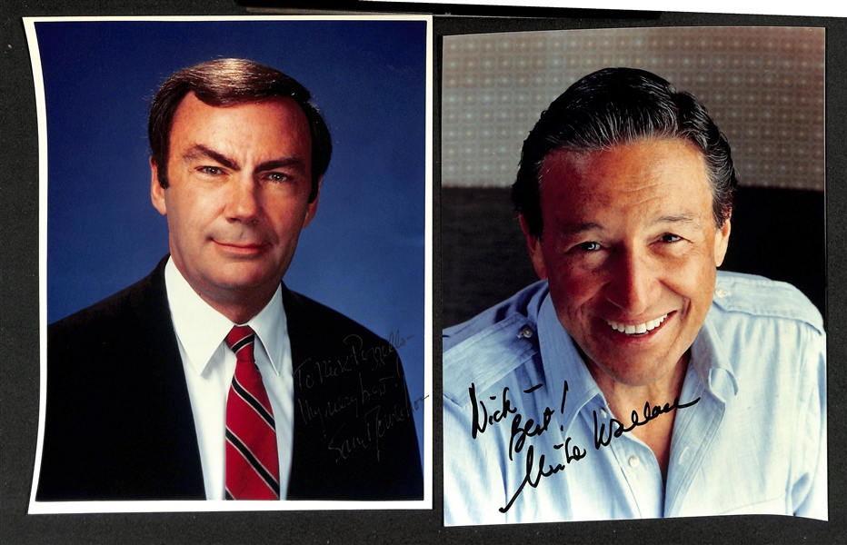 Lot of (30+) Signed News Anchor Photos (many personalized) w. Ted Koppel (JSA Auction Letter)