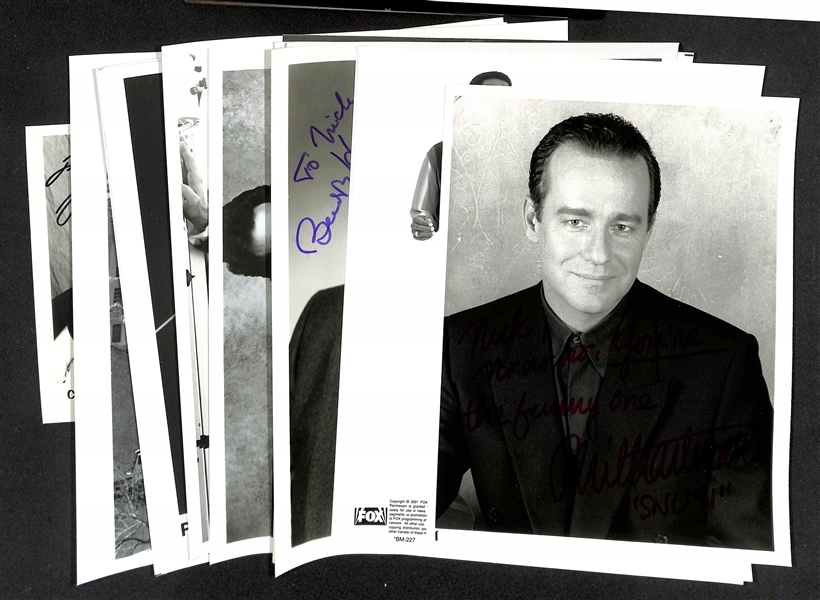 Lot of (16) Signed Comedian Photos (many personalized) w. Phil Hartman, Bernie Mac, Damon Wayans, Buddy Hackett (JSA Auction Letter)