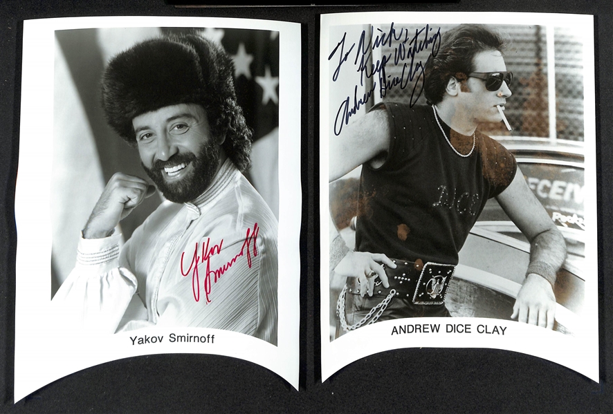 Lot of (16) Signed Comedian Photos (many personalized) w. Phil Hartman, Bernie Mac, Damon Wayans, Buddy Hackett (JSA Auction Letter)