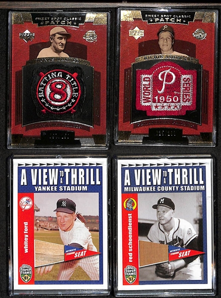 Lot of (16) Baseball Relic Cards w. Mickey Mantle and Roberto Clemente
