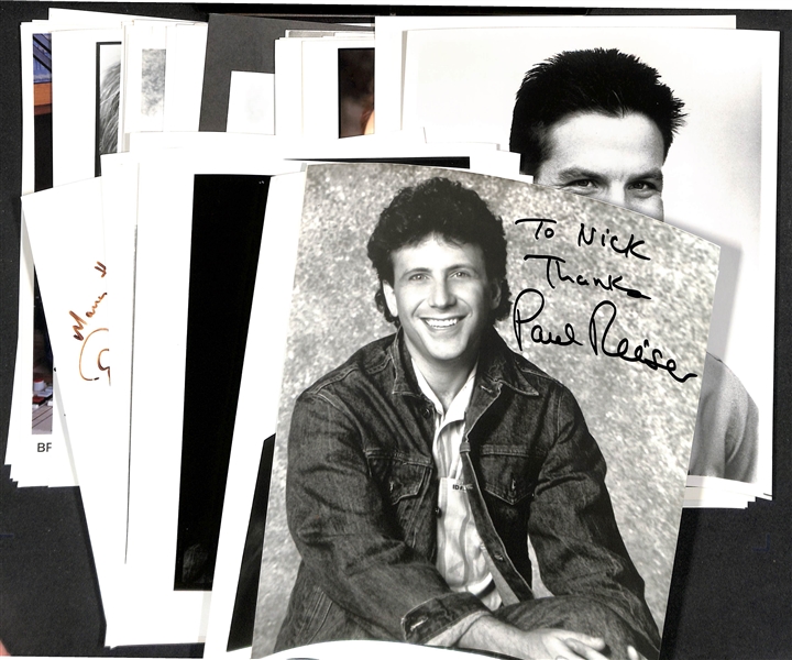 Lot of (60+) Signed Actor Photos (many personalized) W. Paul Reiser, Robert Urich, +(JSA Auction Letter)