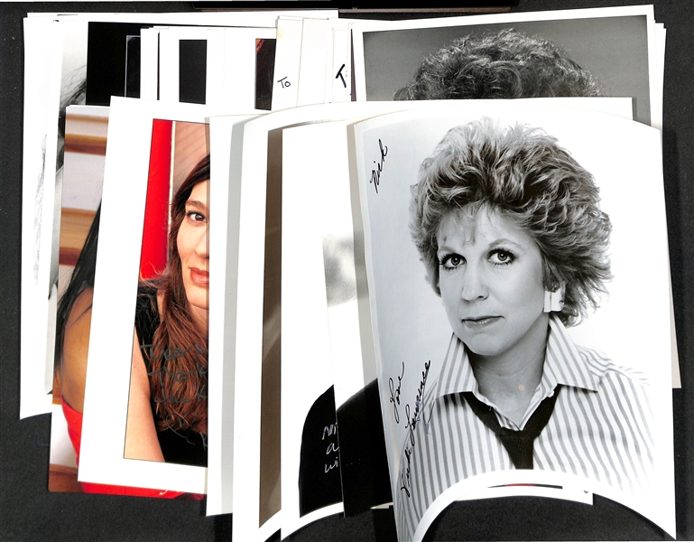 Lot of (50+) Female Celebrity Signed Photos (many personalized) w. Vicki Lawrence, Estelle Parsons, +(JSA Auction Letter)