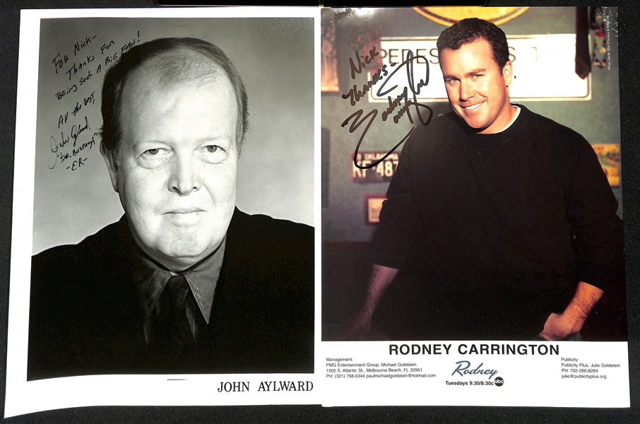 Lot of (45+) Male Celebrity Signed Photos (many personalized) w. Jamie Farr, Robert Blake , +(JSA Auction Letter)