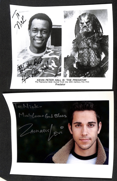 Lot of (60+) Male Celebrity Signed Photos (many personalized) w. Kevin Peter Hall, Gary Busey, +(JSA Auction Letter)