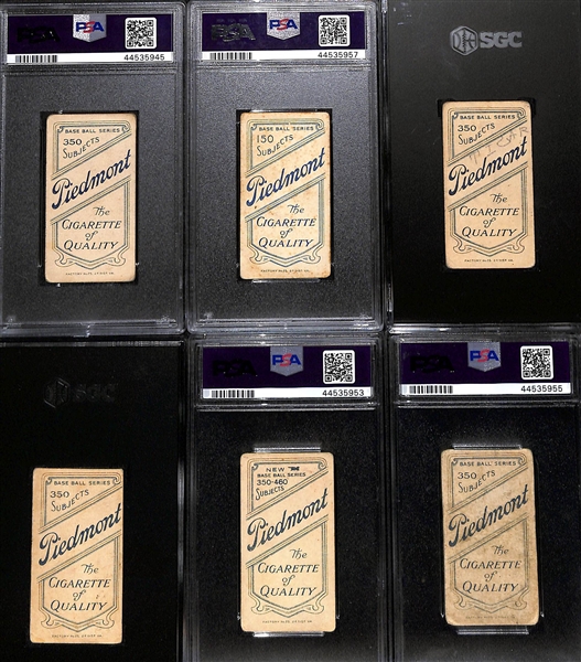 (12) 1909-11 T206 Graded Cards w. Larry Doyle (PSA 2.5), Hal Chase, Sheckard (Polar Bear), Moose McCormick, Isbell, Pickering, Delehanty, Manning, Engle, Bliss, Crandall, Street
