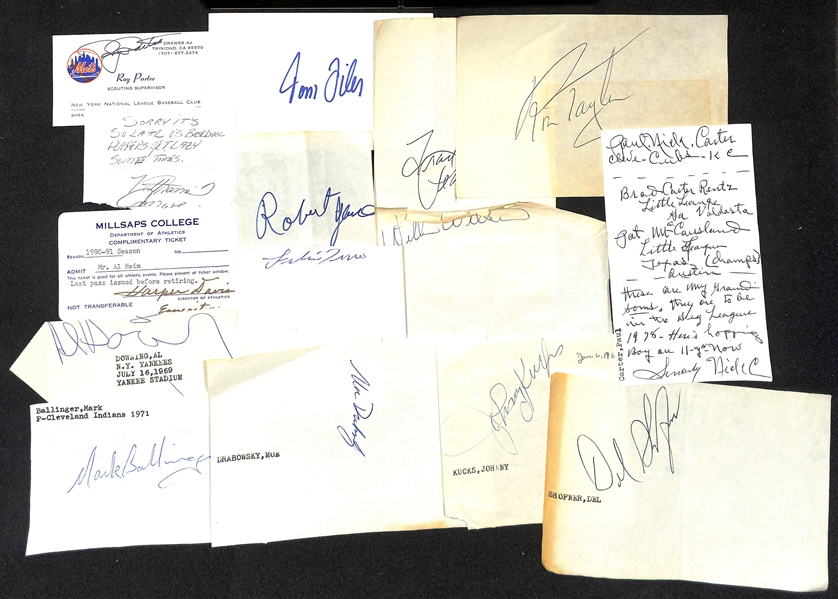 Lot of (110+) Mostly Sports Related Signed Letters & Notes w. Ron Taylor, Bill Skowron, Bob Lemon, Jack Bruner, More - JSA Auction Letter