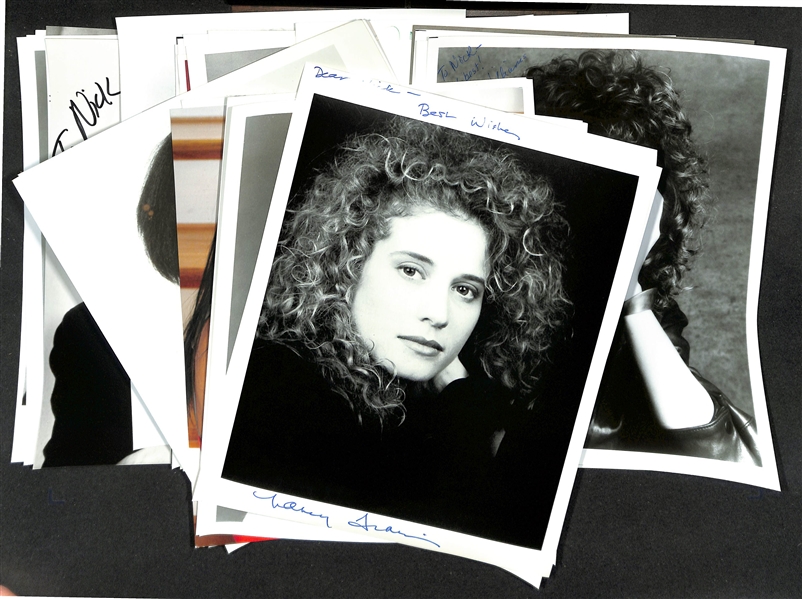 Lot of (40+) Signed Female Celebrity Photos (many personalized) w. Nancy Travis, Elizabeth Montgomery + (JSA Auction Letter)