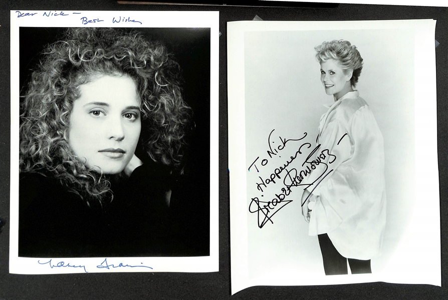 Lot of (40+) Signed Female Celebrity Photos (many personalized) w. Nancy Travis, Elizabeth Montgomery + (JSA Auction Letter)