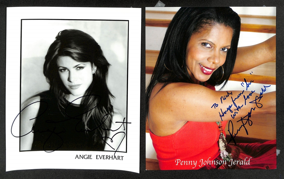 Lot of (40+) Signed Female Celebrity Photos (many personalized) w. Nancy Travis, Elizabeth Montgomery + (JSA Auction Letter)