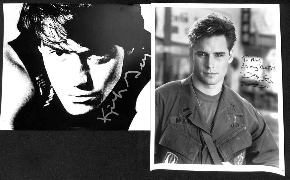 Lot of (35+) Signed Male Celebrity Photos (many personalized) w. John Cryer, Aiden Quinn + (JSA Auction Letter)