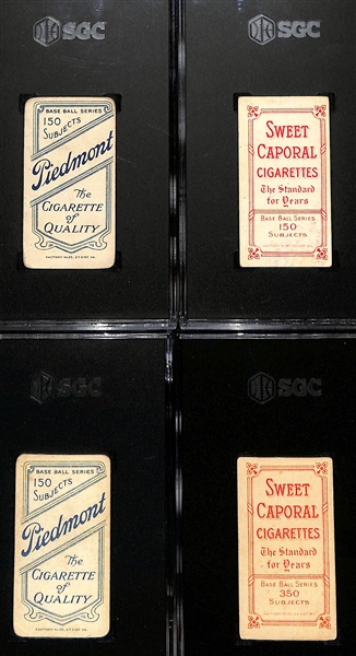 (9) 1909-11 T206 Graded Cards (All Graded 2.5) w. Carrigan (Polar Bear), Milan (Polar Bear), Phillippe (Polar Bear), LaPorte, Camnitz (Arms Folded), Bull Durham, Sullivan, Tom Jones, & Scott.