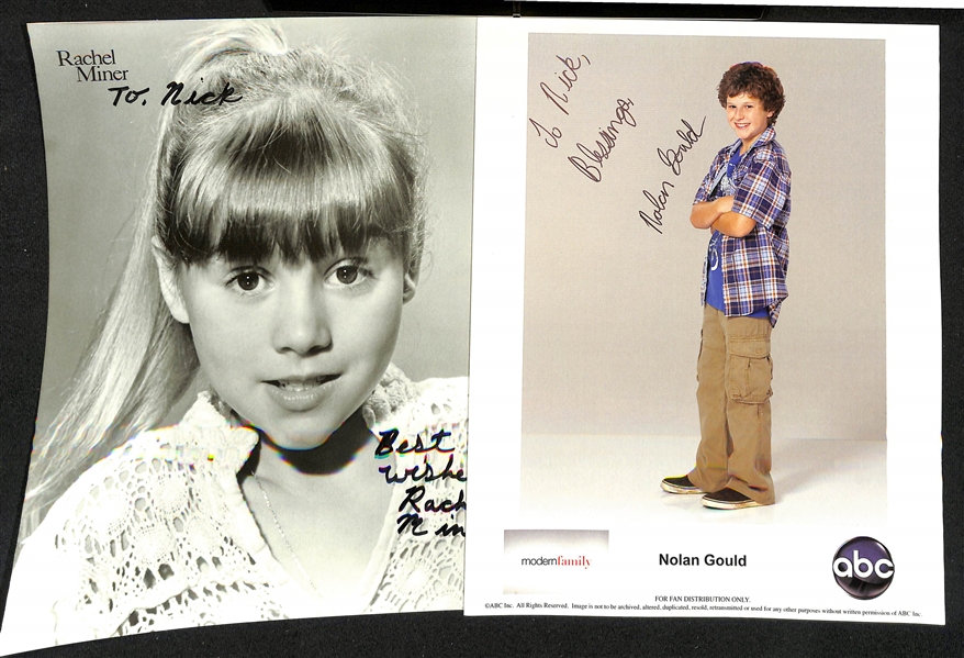Lot of (80) Youth Celebrity Signed Photos (many personalized) w. Atticus Shaffer, Michael Fishman, +(JSA Auction Letter)