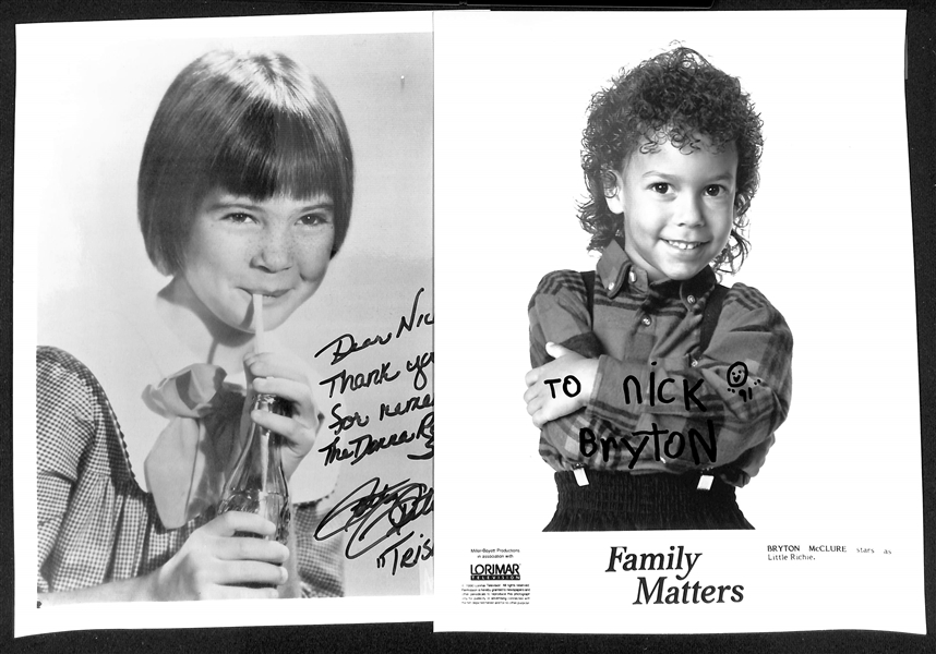 Lot of (80) Youth Celebrity Signed Photos (many personalized) w. Atticus Shaffer, Michael Fishman, +(JSA Auction Letter)
