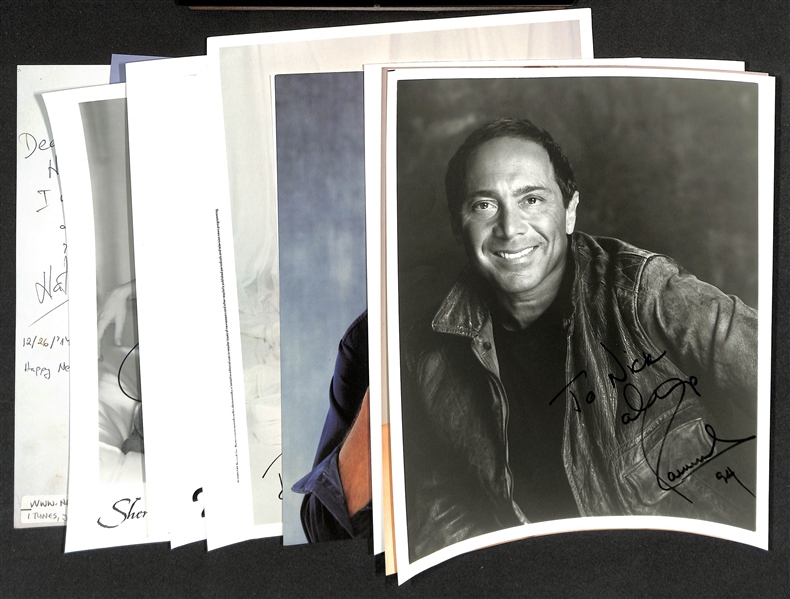 Lot of (13) Signed Photos (many personalized) w. Paul Anka, Chynna Phillips + (JSA Auction Letter) 