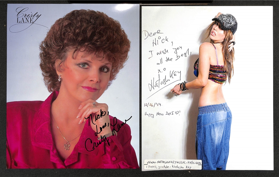 Lot of (13) Signed Photos (many personalized) w. Paul Anka, Chynna Phillips + (JSA Auction Letter) 