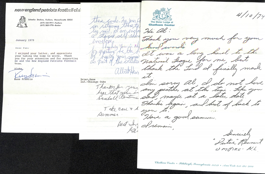 Lot of (100+) Mostly Sports Related Signed Letters & Notes w.  August Bush, Dick Stockton, Ken Strong, More - JSA Auction Letter