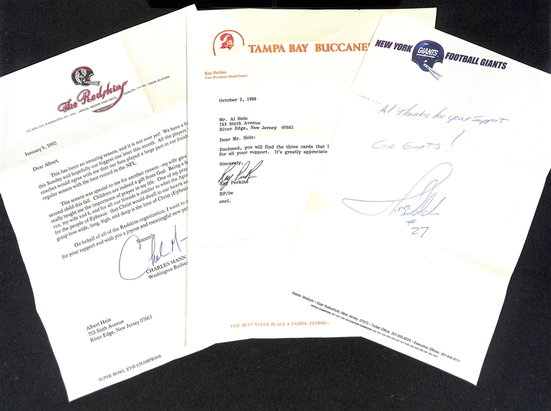 Lot of (45+) Mostly Sports Related Signed Letters & Notes w.  Charles Mann, (2) Ray Perkins, Herb Welch, More - JSA Auction Letter