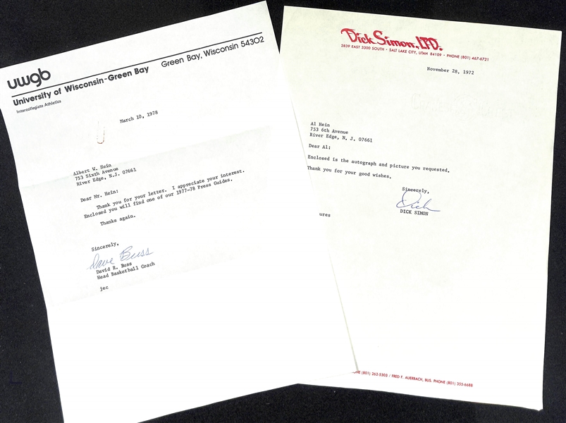 Lot of (45+) Mostly Sports Related Signed Letters & Notes w.  Charles Mann, (2) Ray Perkins, Herb Welch, More - JSA Auction Letter