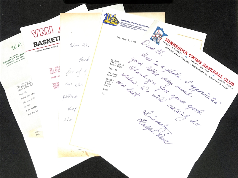 Lot of (40+) Mostly Sports Related Signed Letters & Notes - Many on Team Letterhead - w. Serge Savard, Art Donovan, Levern Tart, Charles Mann, More - JSA Auction Letter