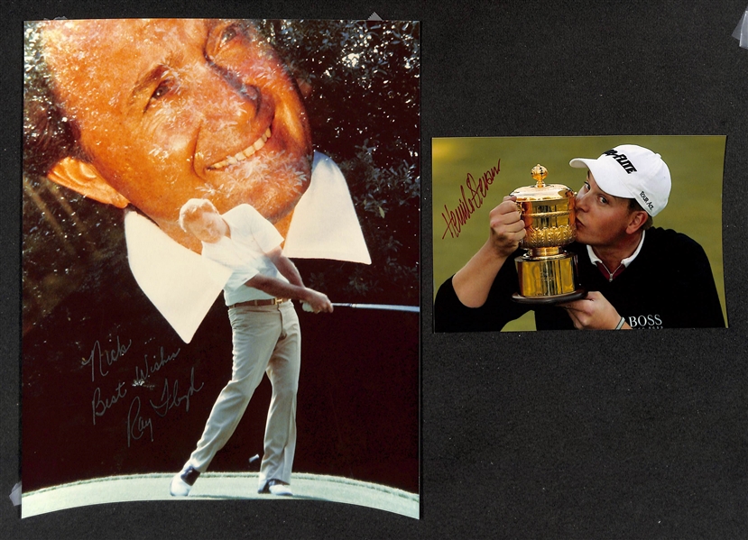 Lot of (40+) Signed Male Golfer Photos (many personalized) w. Tom Weiskopf, Ray Floyd, Henrick Stenson, +(JSA Auction Letter)