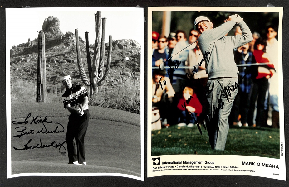 Lot of (40+) Signed Male Golfer Photos (many personalized) w. Tom Weiskopf, Ray Floyd, Henrick Stenson, +(JSA Auction Letter)
