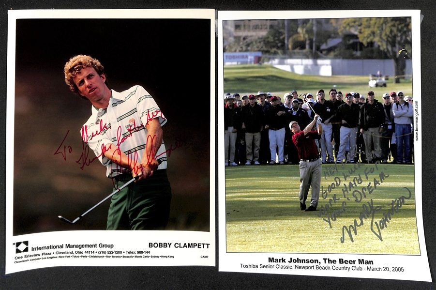 Lot of (50+) Signed Golf Memorabilia (many personalized) w. Tom Watson, Curtis Strange, +(JSA Auction Letter)