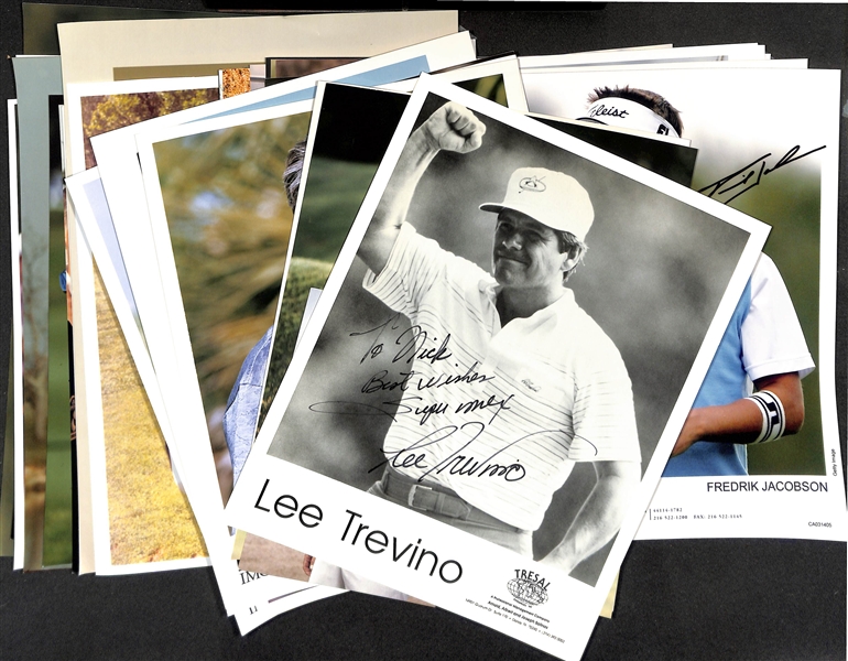 Lot of (56) Signed Golf Memorabilia (many personalized) w. Lee Trevino, Henrik Stenson +(JSA Auction Letter)