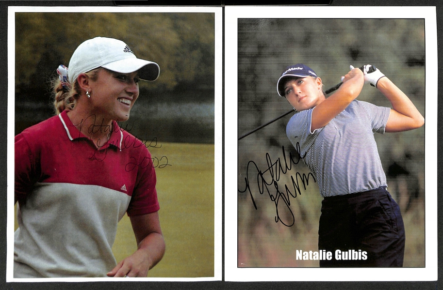 Lot of (60) Signed Female Golf Memorabilia (many personalized) w. Juli Inkster, Karrie Webb +(JSA Auction Letter)