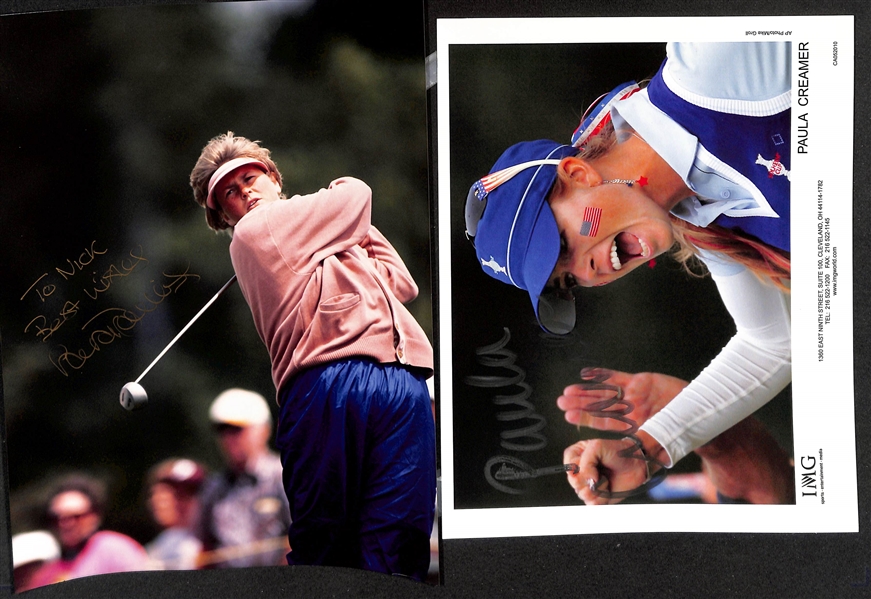 Lot of (66) Signed Female Golf Memorabilia (many personalized) w. Laura Davies, Paula Creamer, +(JSA Auction Letter)