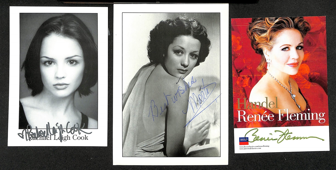 Lot of (75+) Signed Actress Prints (many personalized) w. Rachael Lee Cook, Donna Douglas,+ (JSA Auction Letter)