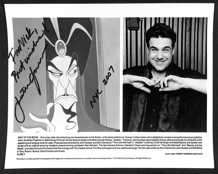 Lot of (4) Signed Voice Over Prints & (1) Cartoonist w. Nancy Cartwright (Voice of Bart Simpson) +(JSA Auction Letter)