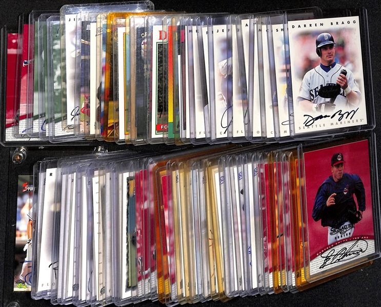 Lot of (80+) Signed Baseball Cards w. Catfish Hunter, Paul O'Neill, Rafael Palmeiro +(JSA Auction Letter)