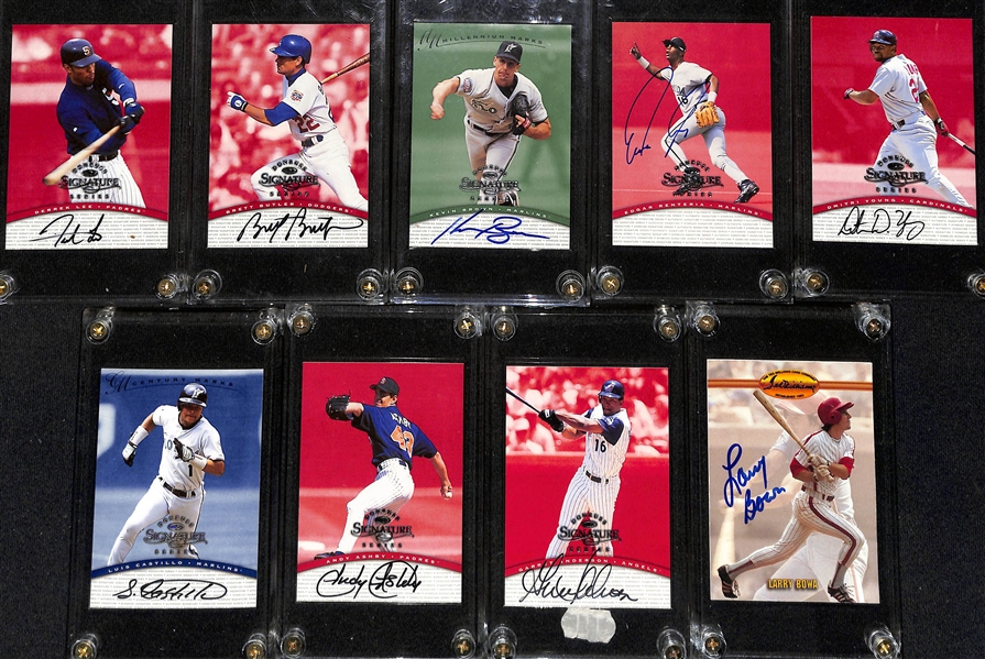 Lot of (80+) Signed Baseball Cards w. Catfish Hunter, Paul O'Neill, Rafael Palmeiro +(JSA Auction Letter)